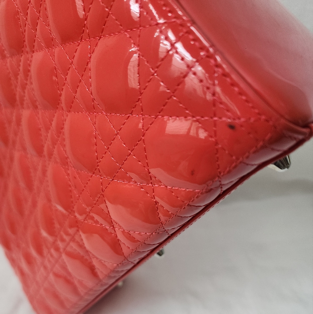 Auth DIOR LADY DIOR Cannage Calfskin Large Tote Bag - Picture 13 of 14